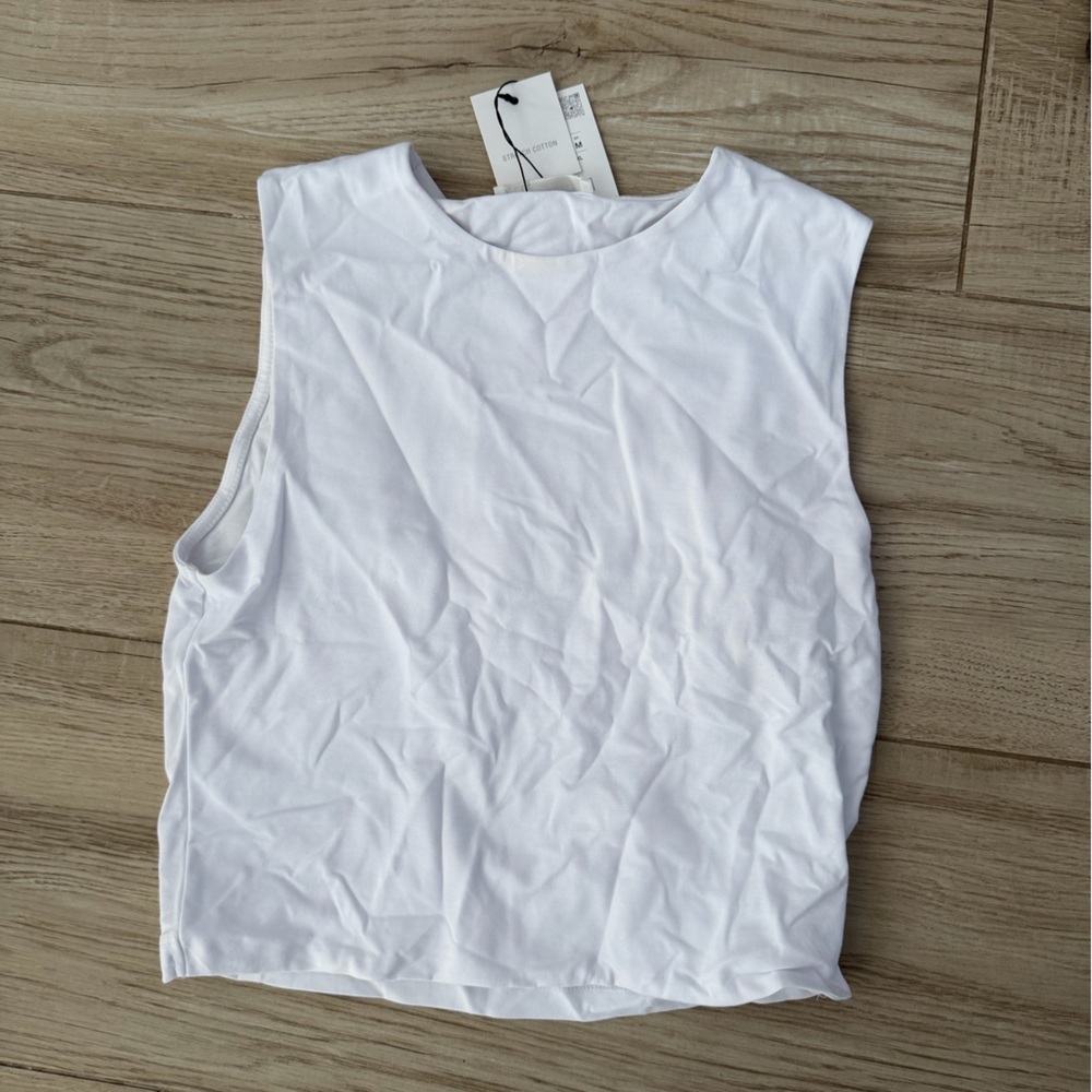 Zara Crisp White Tank Top